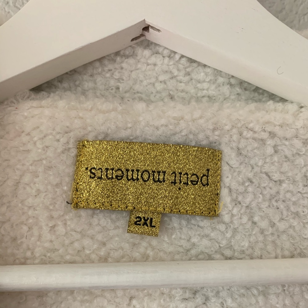 Petit Moments - Zoe Two-Tone Teddy Jacket - Blk/White - 2X - Picture 5 of 9